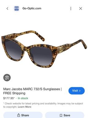 Marc Jacobs Logo Print Cat-Eye Sunglasses - Brown Gradient Lenses